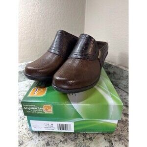 Easy Street Sz 7.5W Brown Slip-On Shoes Cynthia Easy Motion Comfort Wave